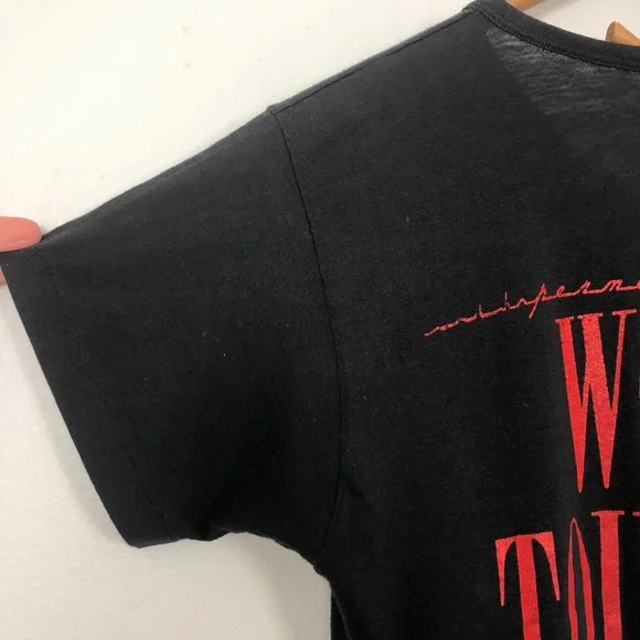 Vintage Unisex Rush World Tour 1980 Tee ShirtM